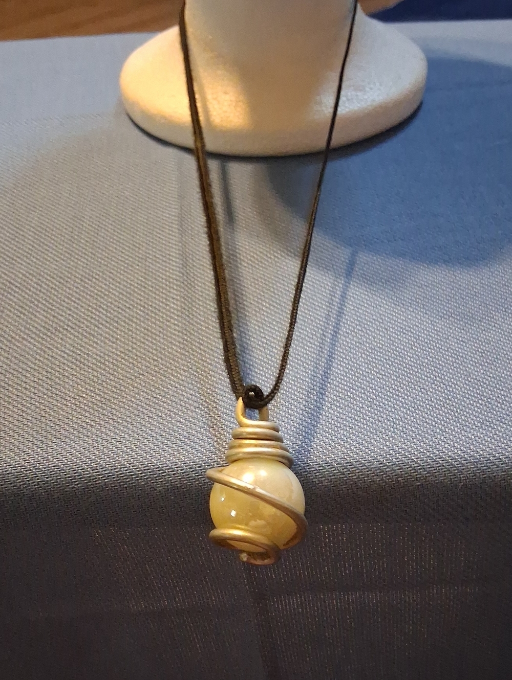 Pearl  Stone Pendant Necklace - Unbranded